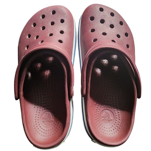 Crocs Crocband Garnet White Slip On Unisex Clogs Size M5 W7 - Picture 2 of 7